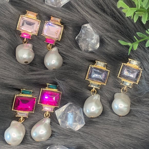 Saruda_Jewelry Jewelry - NEW Bambina Diamond-Studded Pearl Ladies Earrings